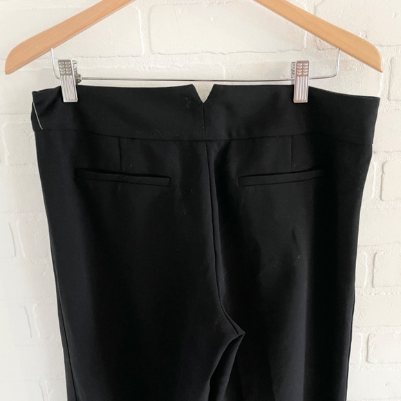 Club Monaco Women’s Dress Pants Black Wide leg Pockets Fluid Dide Stripes Sz 10 - Picture 8 of 12